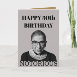 Tarjeta Feliz 50 cumpleaños Ruth Bader Ginsburg