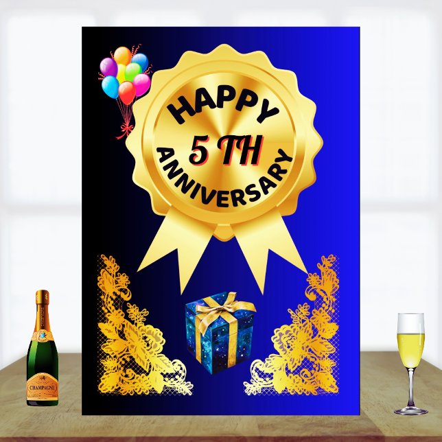 Tarjeta Feliz 5° Aniversario Boda (Subido por el creador)