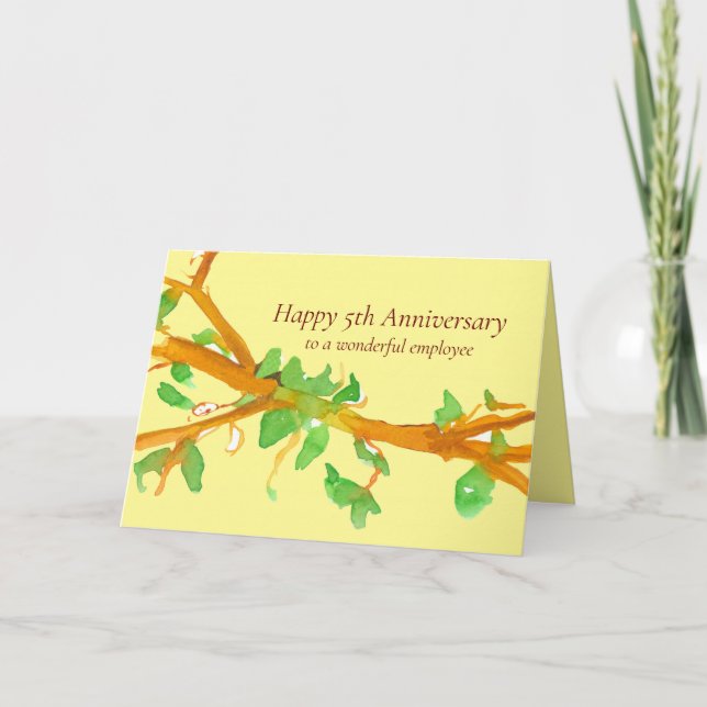 Tarjeta Feliz 5° Aniversario Empleados (Anverso)