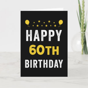 Tarjeta Feliz 60° cumpleaños Fiesta de celebración Sexagen