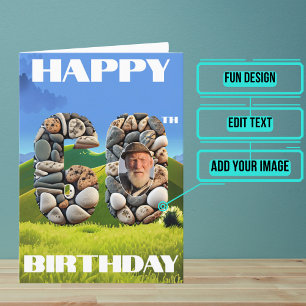 Tarjeta Feliz 60° no por el cumpleaños de la colina