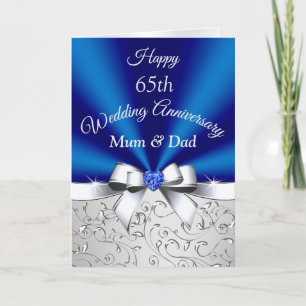 Tarjeta Feliz 65º aniversario de Bodas, Mamá y papá