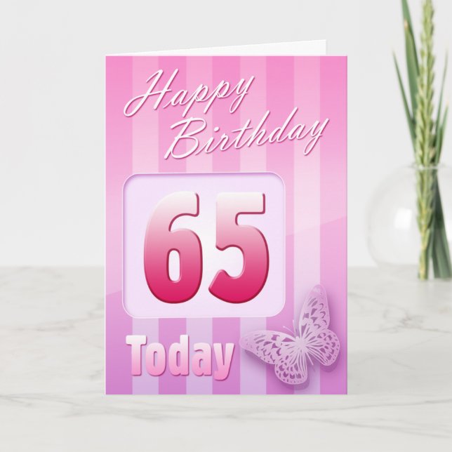 Tarjeta Feliz 65º cumpleaños Gran Madre Mamá de tía (Anverso)
