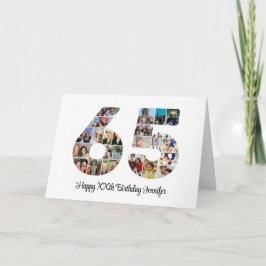 Tarjeta Feliz 65º cumpleaños número 65 Personalizado Colla