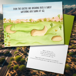 Tarjeta Feliz 65.º natalicio del campo de golf del desiert