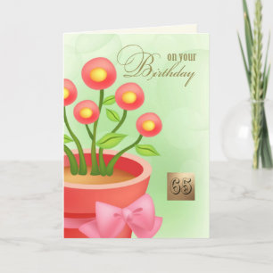 Tarjeta Feliz 65.º Personalizable de cumpleaños