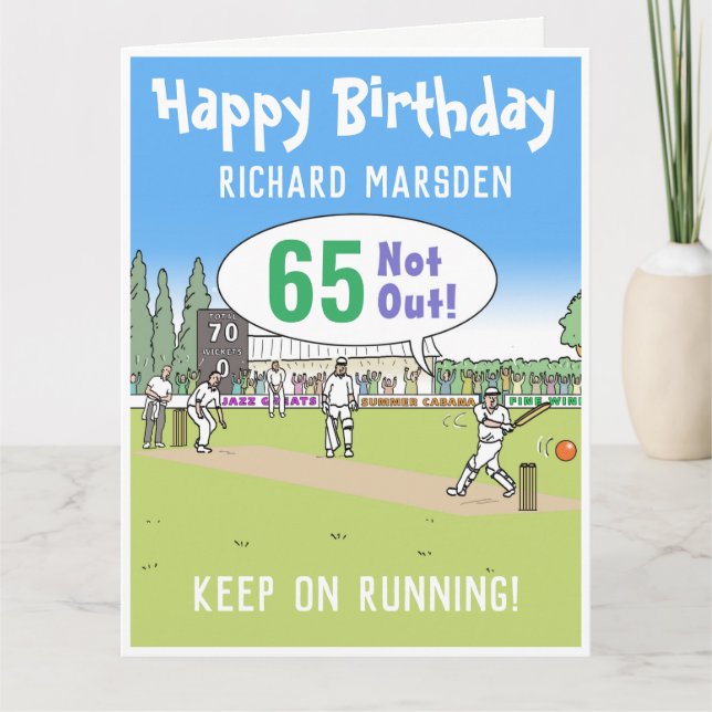 Tarjeta Feliz 65° cumpleaños - 65 años (Anverso)