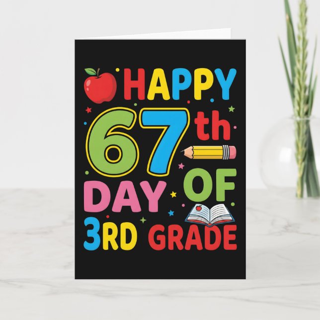 Tarjeta Feliz 67º Día del Maestro de Escuela Aula Lindo (Anverso)
