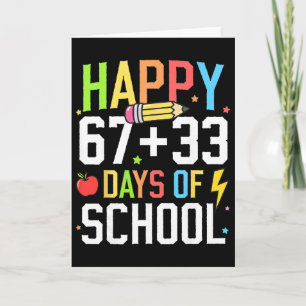 Tarjeta Feliz 67 33 Días De Escuela 100º Día De Escuela Ni