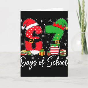 Tarjeta Feliz 67 Días De Colegio Seis Siete 67 Navidad San
