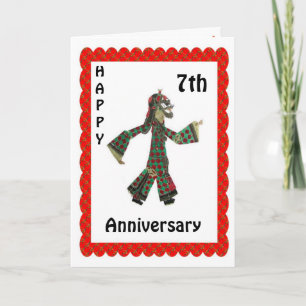 Tarjeta Feliz 7º Aniversario