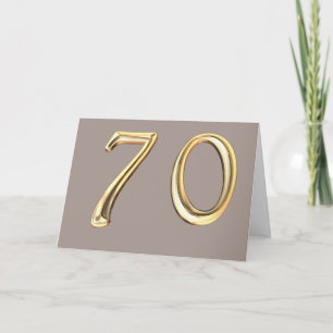 Tarjeta Feliz 70 cumpleaños setenta y setenta y 70