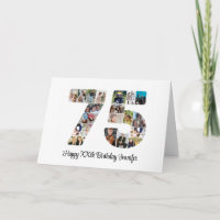 Feliz 75º cumpleaños número 75 Personalizado Colla