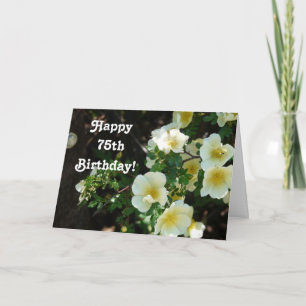 Tarjeta Feliz 75° (aquí la edad) Cumpleaños-Floral