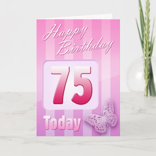 Tarjeta Feliz 75° cumpleaños, gran madre, gran Mamá de tía (Anverso)
