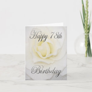 Tarjeta Feliz 78º cumpleaños Flor Blanca