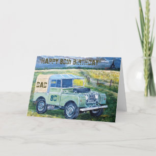 Tarjeta Feliz 80 cumpleaños a papá