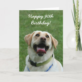 Tarjeta Feliz 80° cumpleaños, Labrador Recuperador