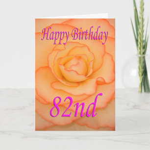 Tarjeta Feliz 82.ª flor de cumpleaños
