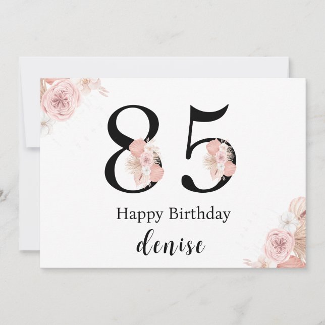 Tarjeta Feliz 85º cumpleaños personalizado (Anverso)