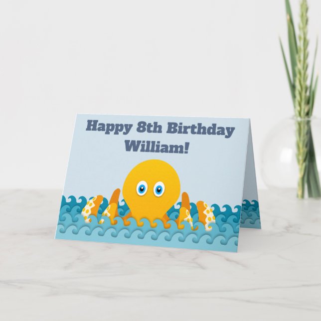Tarjeta Feliz 8° cumpleaños (Anverso)