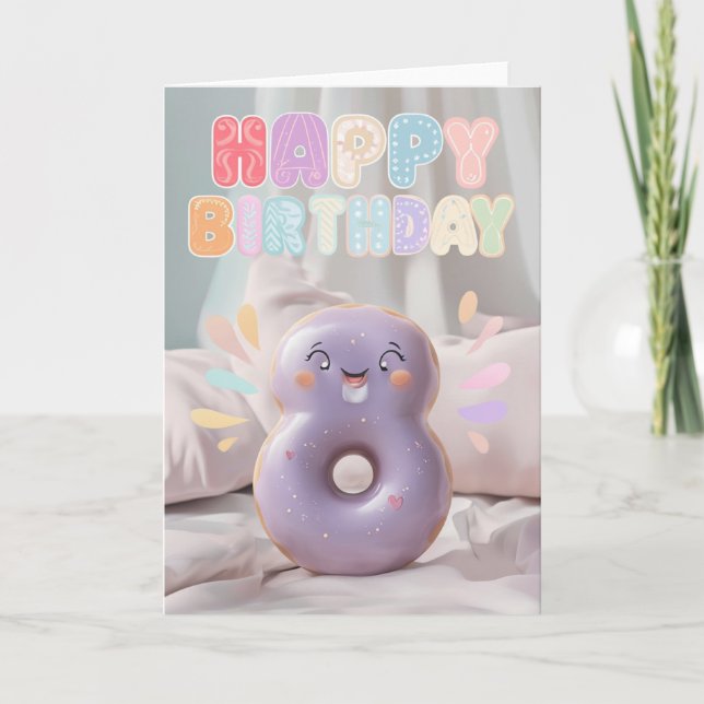 Tarjeta Feliz 8° cumpleaños (Anverso)