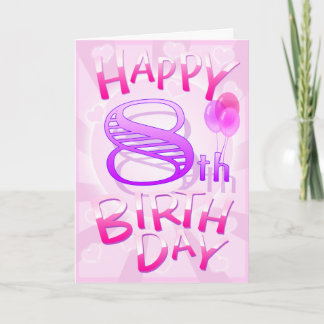 Tarjeta Feliz 8° cumpleaños