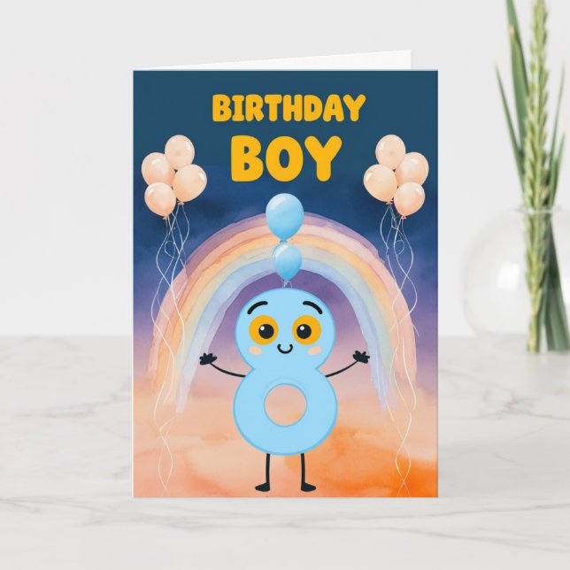 Tarjeta Feliz 8° cumpleaños (Anverso)