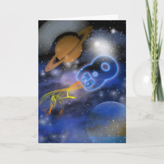 Tarjeta Feliz 8° cumpleaños al niño de Plantet, al exterio (Anverso)