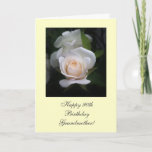 Tarjeta Feliz 90 aniversario de la rosa blanca<br><div class="desc">Tarjeta de saludo con foto de una rosa blanca para el cumpleaños de la abuela (madre o alguien más). Mensaje existente: "¡Feliz cumpleaños 90, abuela!; "¡Estamos tan bendecidos de tenerte en nuestras vidas!" Añadir un mensaje personal; o cambiar el existente: ¡cambiar la edad, relación o mensaje! Fotografía de Maria Santos...</div>