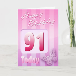 Tarjeta Feliz 91 cumpleaños, gran madre y gran Mamá de tía