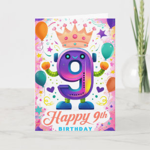 Tarjeta Feliz 9° cumpleaños