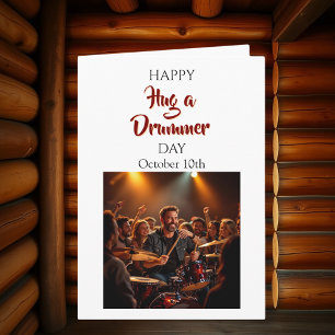 Tarjeta Feliz abrazo a un día de baterista   Festividades 
