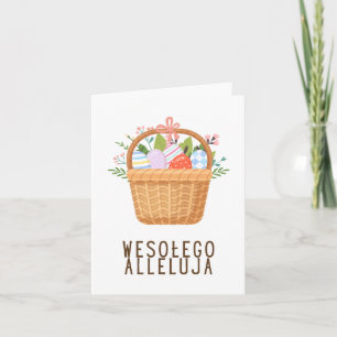 Tarjeta Feliz Aleluya en polaco, Feliz Pascua