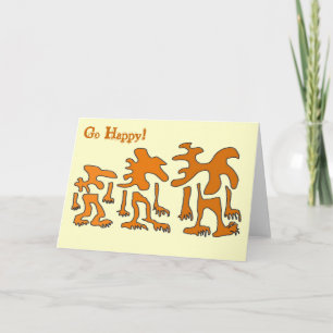 Tarjeta ¡Feliz Amoeba Design Greeting Card!