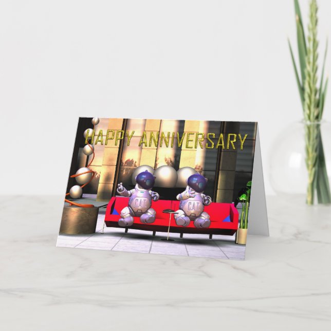 Tarjeta Feliz aniversario a amigos o familiares. (Anverso)