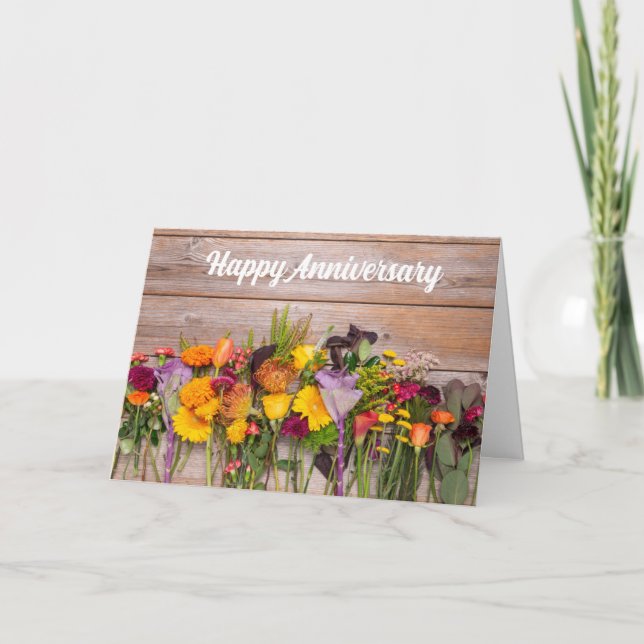 TARJETA **FELIZ ANIVERSARIO A LA ESPOSA O AL MARIDO** (Anverso)