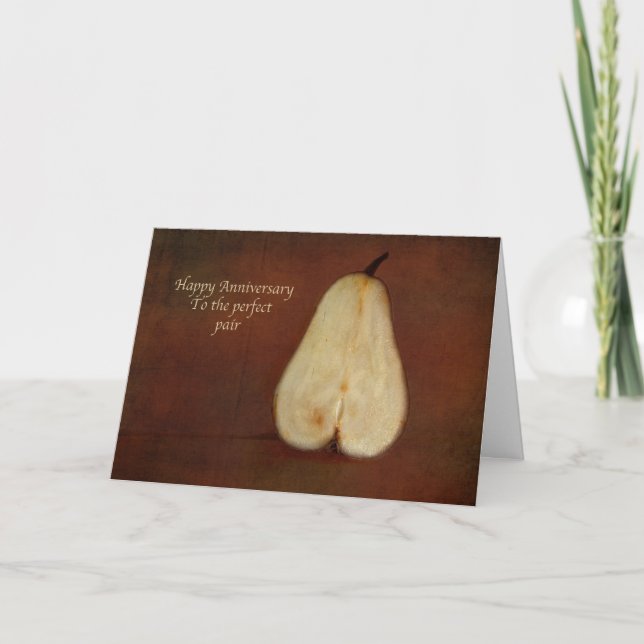 Tarjeta Feliz aniversario a la pareja perfecta (Anverso)