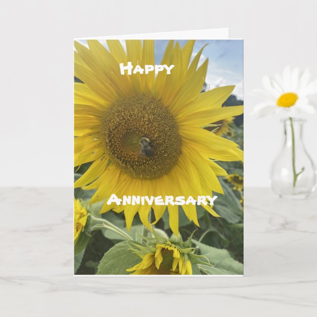 TARJETA **FELIZ ANIVERSARIO** A MI ESPOSA (Planta pequeña)