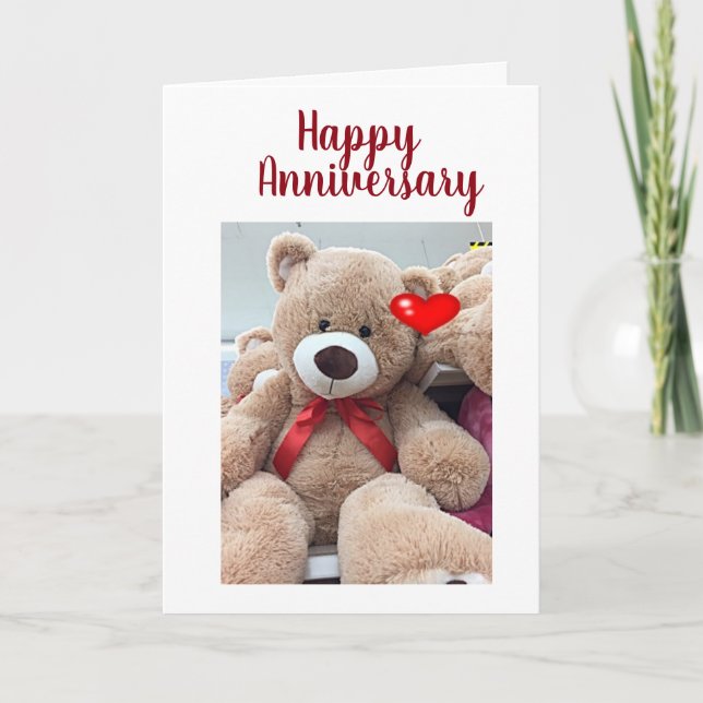 TARJETA FELIZ ANIVERSARIO A MI ***FAVORITO BEAR DE TEDYA** (Anverso)