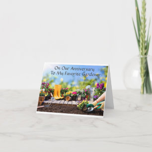 TARJETA *FELIZ ANIVERSARIO* A *MI JARDINERO FAVORITO*