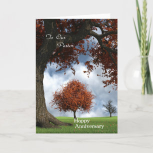 Tarjeta Feliz aniversario "A nuestro Pastor"