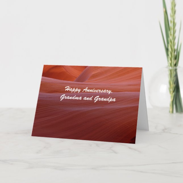 Tarjeta Feliz Aniversario, Abuela y Cañón Abuelo Swirl (Anverso)