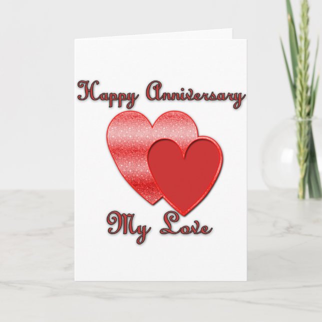 Tarjeta Feliz aniversario, amor (Anverso)
