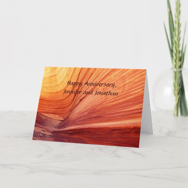 Tarjeta Feliz aniversario, bendición de boda apache (Anverso)