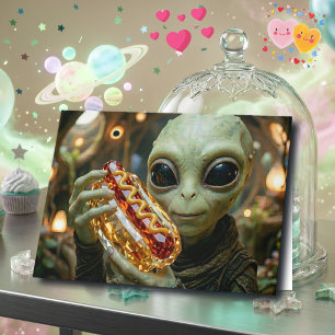 Tarjeta Feliz aniversario   Chiste divertido de alienígena