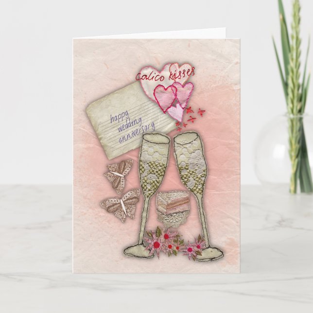 Tarjeta Feliz aniversario de Boda (Anverso)