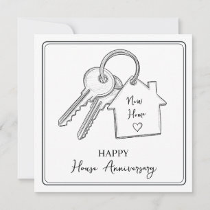 Tarjeta Feliz aniversario de casa Celebración de anivers
