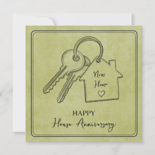 Tarjeta Feliz aniversario de casa Celebración de anivers