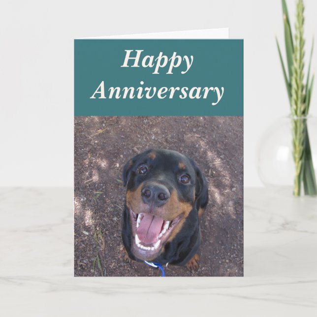 Tarjeta Feliz aniversario de Heidi Rottweiler (Anverso)